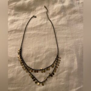 Fancy metallic disc necklace